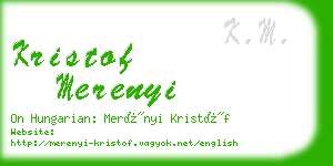 kristof merenyi business card